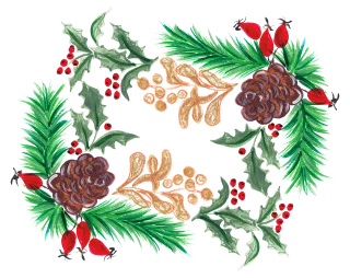 Christmas Design Wreath Stickdatei