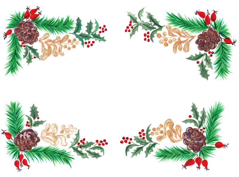 Christmas Design Wreath Stickdatei – Weihnachten