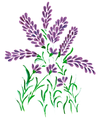 Lavender Watercolor Flower Stickdatei