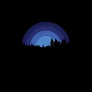 Forest Dusk Sky Stickdatei