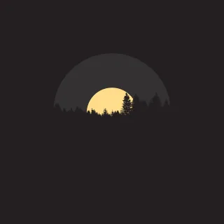 Moon Night sky Forest Stickdatei – Natur