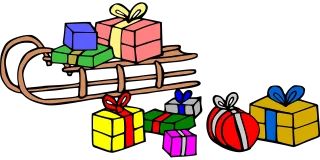 Sleigh Christmas gifts Christmas presents Stickdatei – Weihnachten