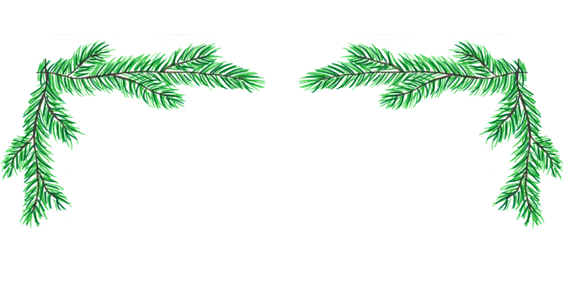 Pine needles Frame Copy space Stickdatei – Weihnachten