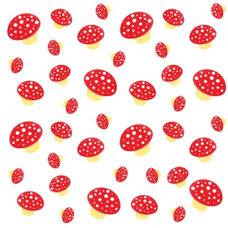 Mushroom Fungi Pattern Stickdatei