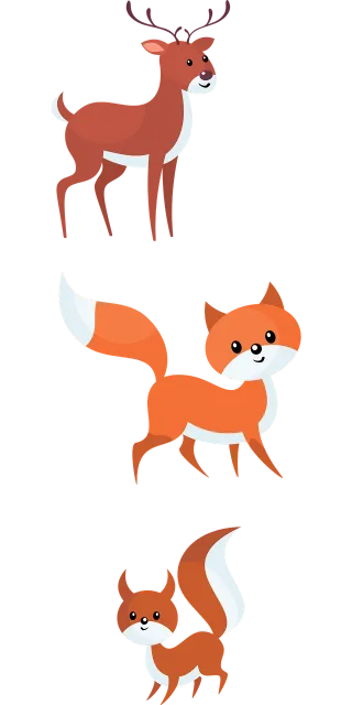 Foxes Nature Deer Stickdatei