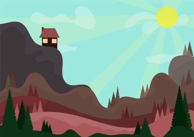 Nature Mountain Beautiful wallpaper Stickdatei – Natur