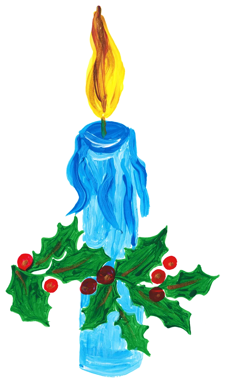 Candle Christmas Mistletoe Stickdatei – Weihnachten