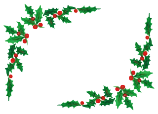 Christmas Holly The edge of the Stickdatei