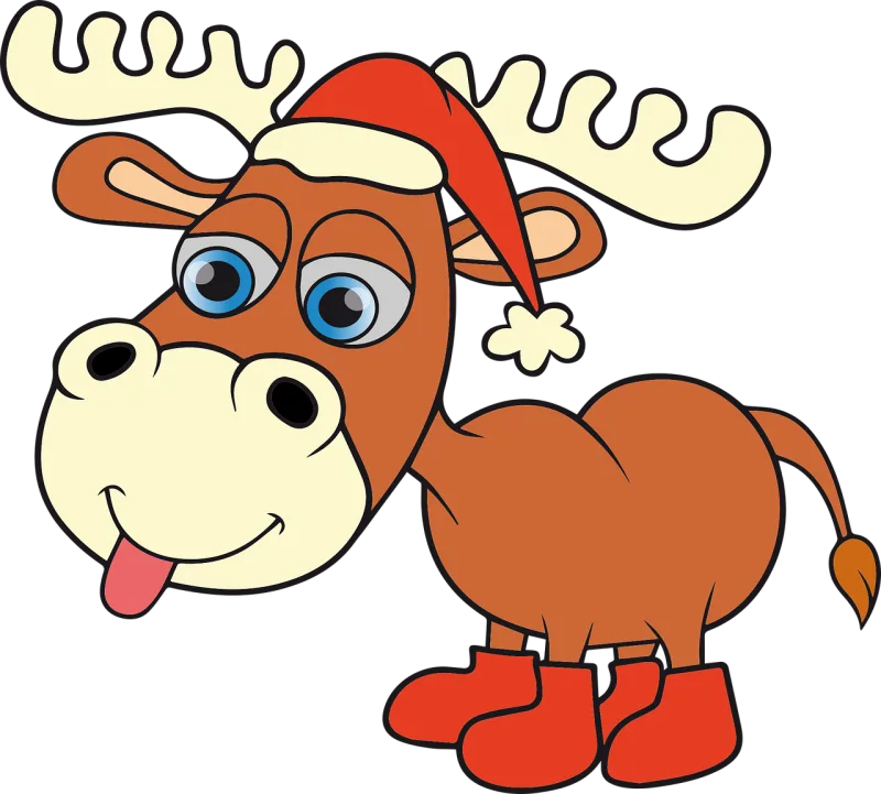 Deer Christmas Pictures Stickdatei – Tiere