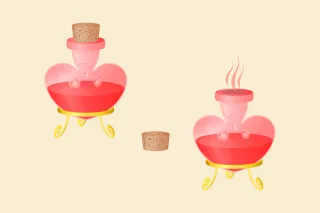 Potion Love Heart Stickdatei