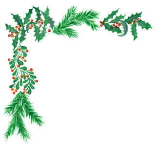Christmas corner Watercolor Border Stickdatei