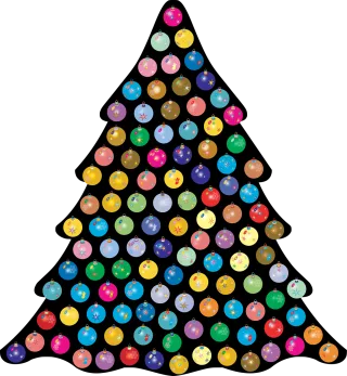 Christmas tree Christmas Baubles Stickdatei