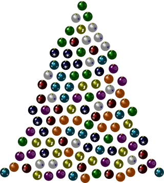 Christmas tree Christmas Baubles Stickdatei