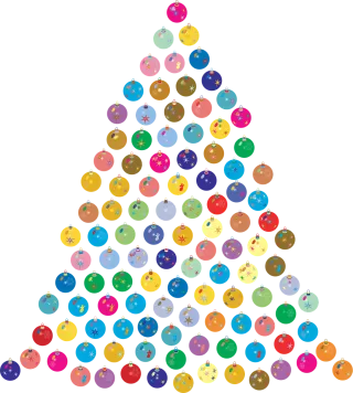 Christmas tree Christmas Baubles Stickdatei