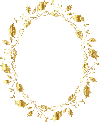 Holly Frame Border Stickdatei