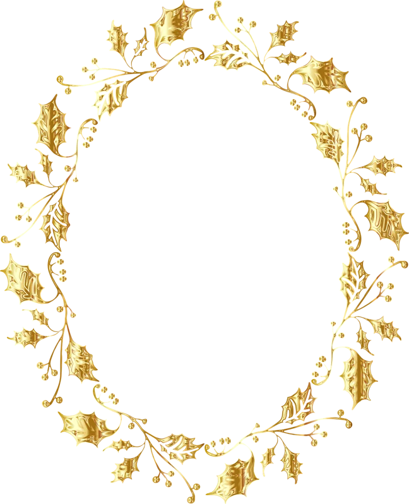 Holly Frame Border Stickdatei – Weihnachten