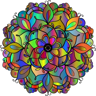 Mandala Floral pattern Colorful floral pattern Stickdatei