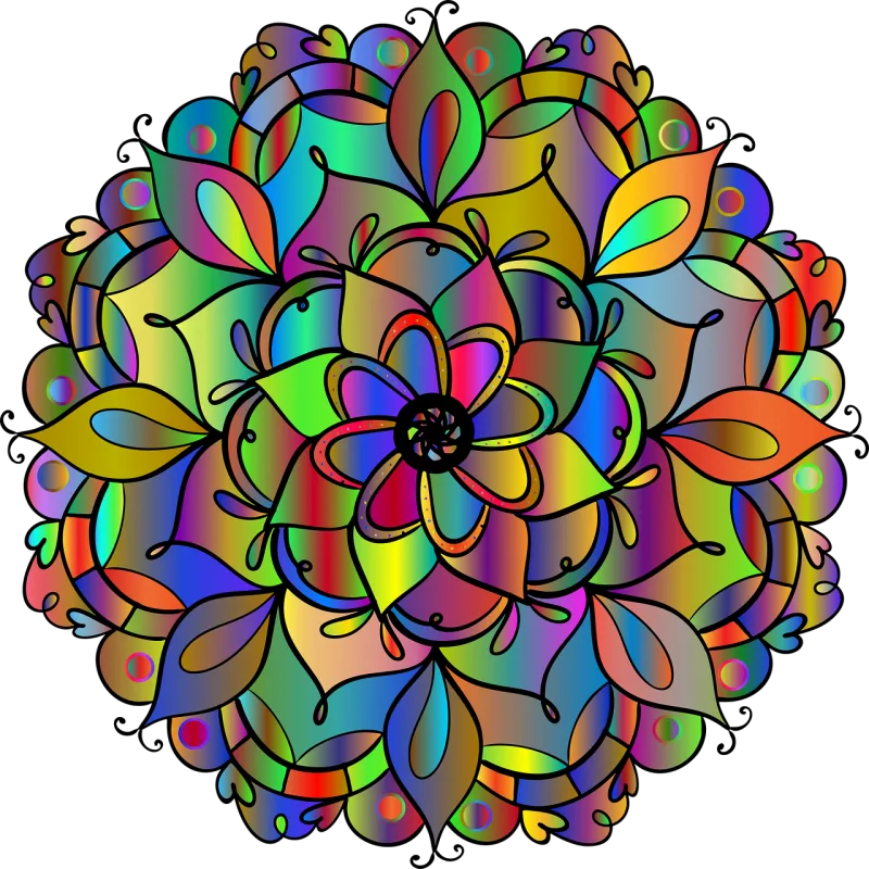 Mandala Floral pattern Colorful floral pattern Stickdatei – Blumen