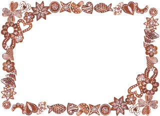 Gingerbread Christmas Frame Stickdatei