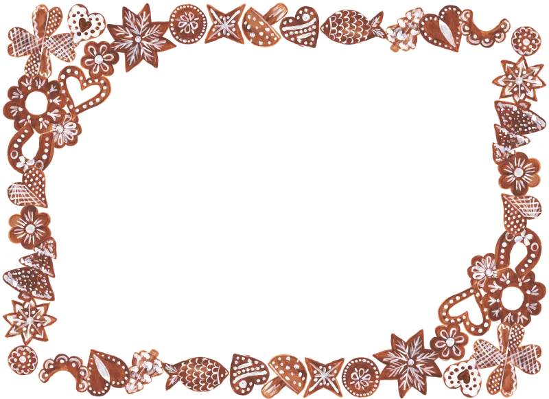 Gingerbread Christmas Frame Stickdatei – Weihnachten