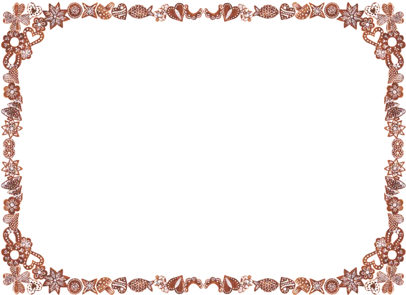 Gingerbread Christmas Frame Stickdatei – Weihnachten