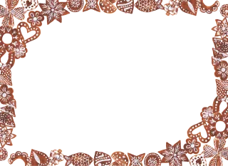 Frame Christmas Gingerbread Stickdatei