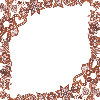Gingerbread Christmas Frame Stickdatei