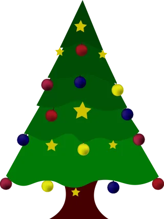 Tree Christmas Stars Stickdatei