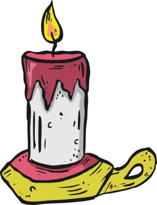 Candle Flame Decoration Stickdatei