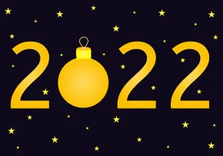 New year 2022 Star Stickdatei