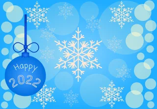 New year 2022 Snowflakes Stickdatei