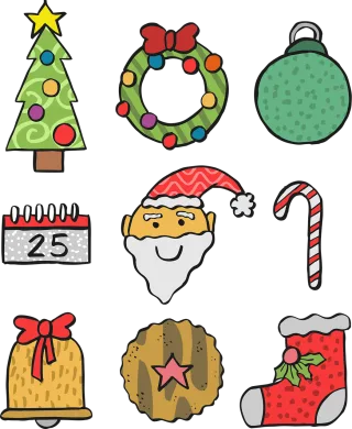 Christmas Advent Decoration Stickdatei