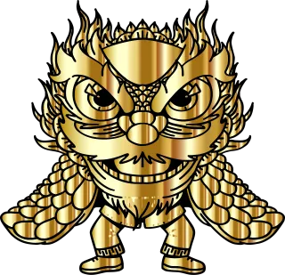Lion Chinese new year Nature Stickdatei