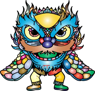 Lion Chinese Chinese new year Stickdatei