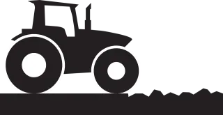 Tractor Slow down Rough ground Stickdatei