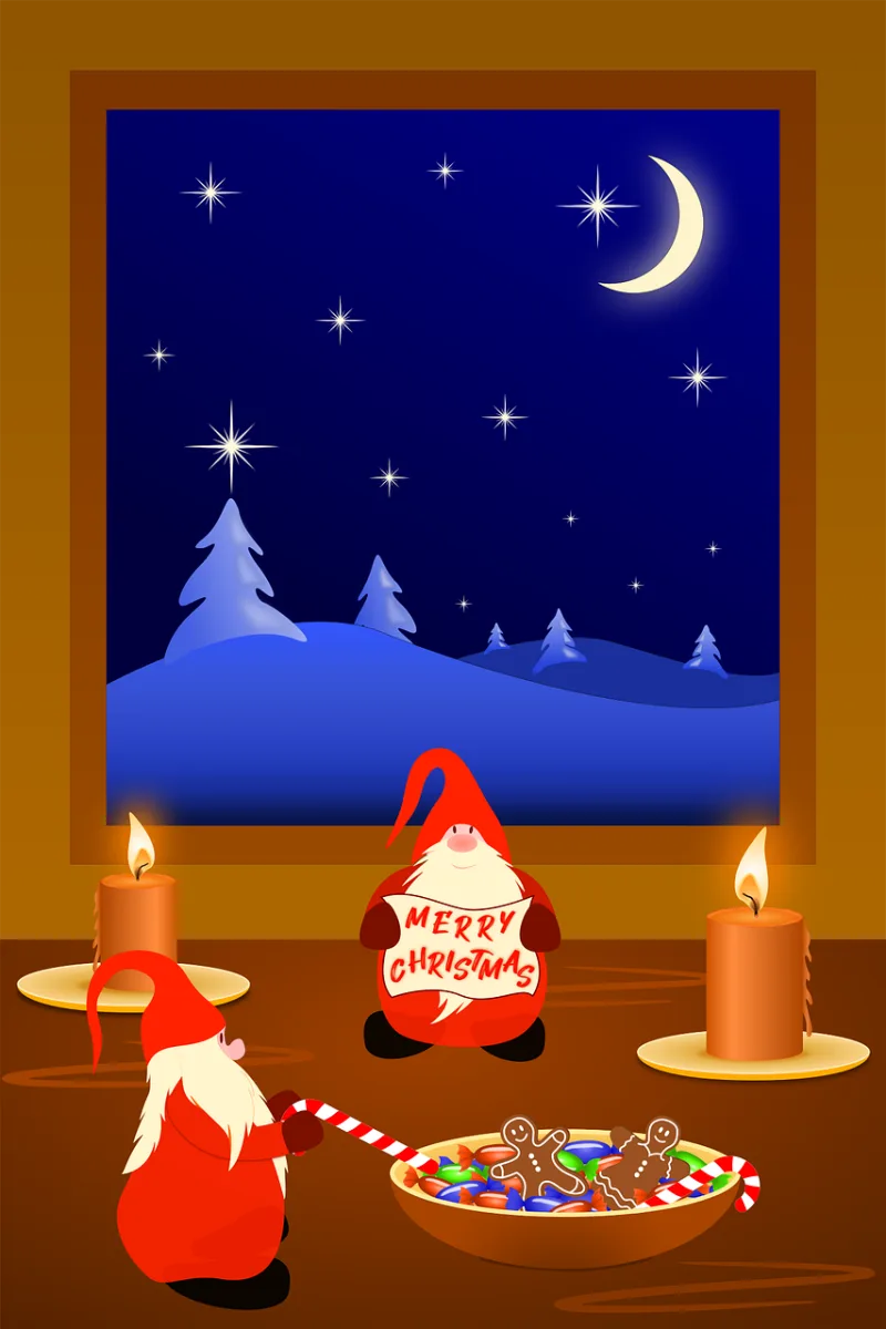 Gnomes Candles Christmas Stickdatei – Weihnachten