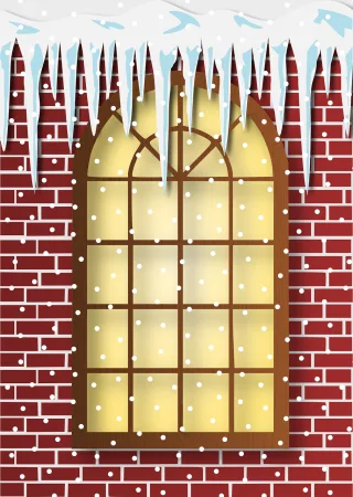 Icicles Winter Nature Stickdatei