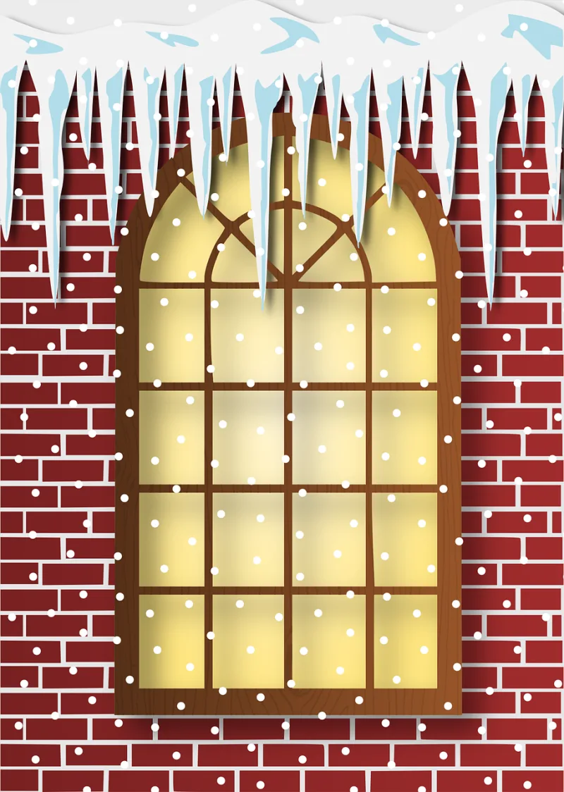 Icicles Winter Nature Stickdatei – Weihnachten