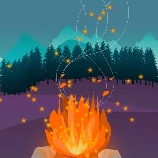 Bonfire Flame Fire Stickdatei