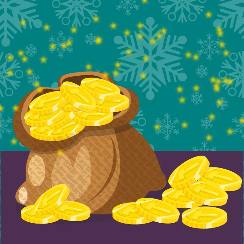 Coins Money Cash Stickdatei – Weihnachten