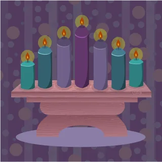 Kinara Hanukkah Candles Stickdatei