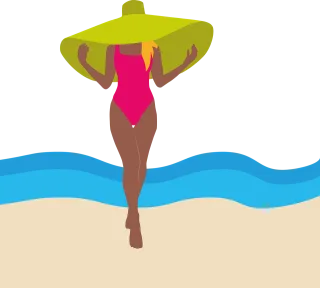 Woman Summer Vacation Stickdatei