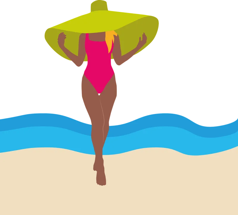 Woman Summer Vacation Stickdatei – Natur
