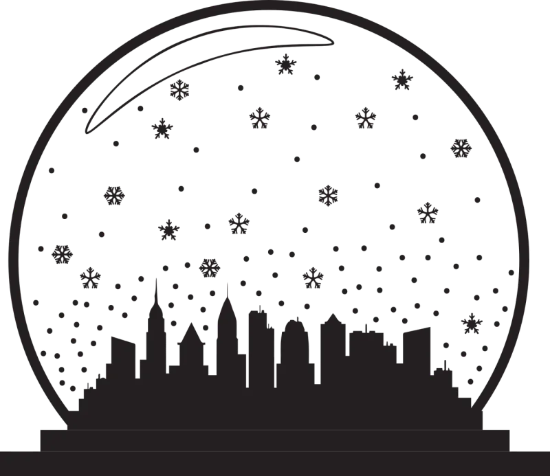 Snow globe Christmas Holiday Stickdatei – Weihnachten