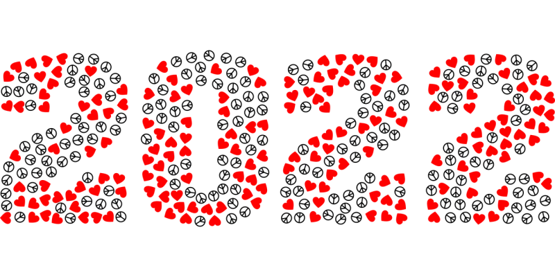 Calendar 2022 New year Stickdatei – Herzen & Liebe
