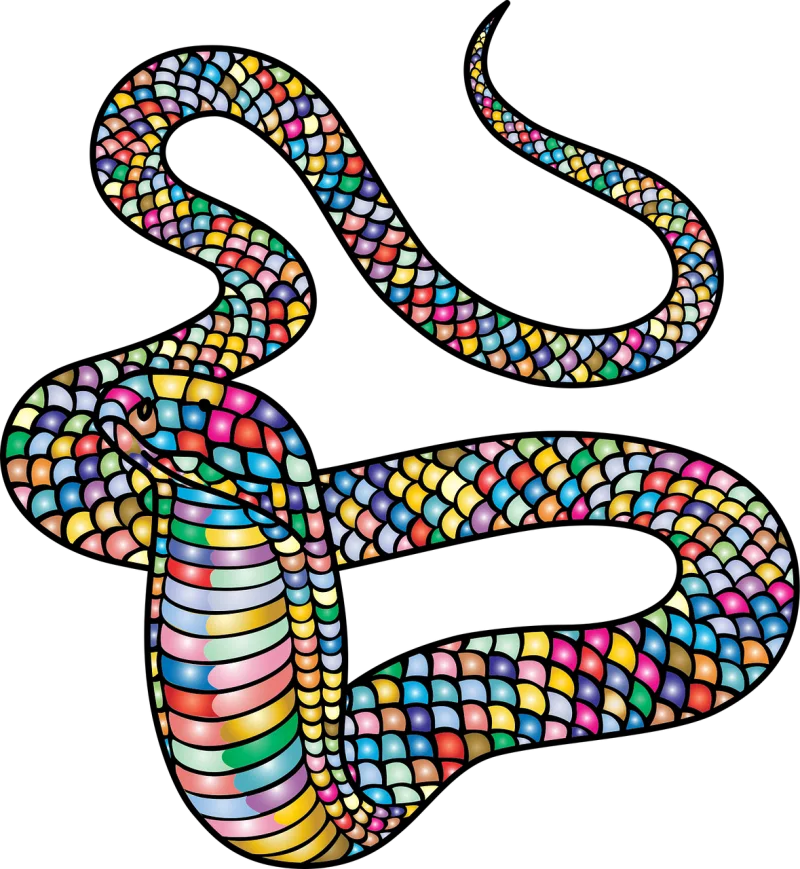 King cobra Snake Animal Stickdatei – Kinder
