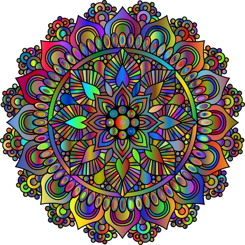 Mandala Flourish Floral Stickdatei – Kinder