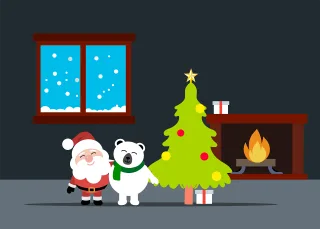Santa claus Bear Christmas Stickdatei