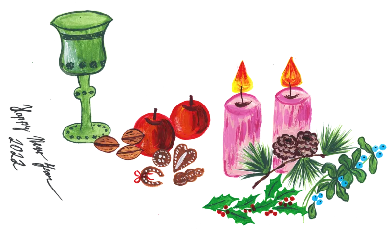Celebration New year Christmas Stickdatei – Weihnachten