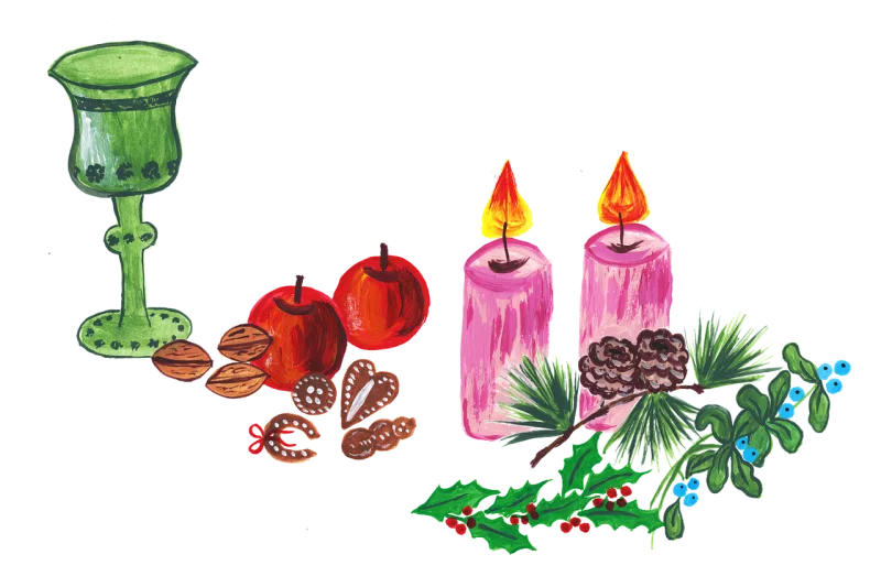 New year Christmas Candle Stickdatei – Weihnachten